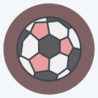 icona calcio sfera. relazionato per gli sport attrezzatura simbolo. colore compagno stile. semplice design modificabile. semplice illustrazione vettore