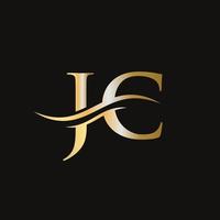 jc logo design. iniziale jc lettera logo design vettore