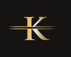 lettera K logo design per lusso e moda identità vettore