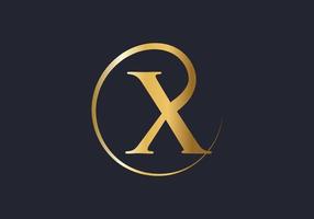 lusso lettera X logo. X logotipo per elegante e elegante moda simbolo vettore