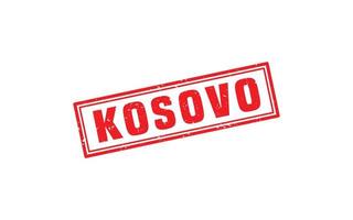 kosovo francobollo gomma da cancellare con grunge stile su bianca sfondo vettore