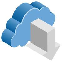nube Scarica - isometrico 3d illustrazione. vettore