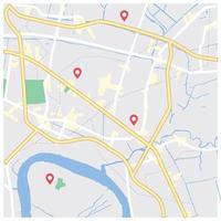 mappa della città per qualsiasi tipo di grafica informativa digitale e pubblicazione cartacea. vettore