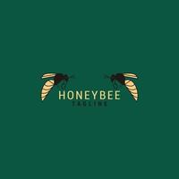 miele ape logo design icona modello