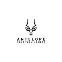 antilope logo design icona vettore