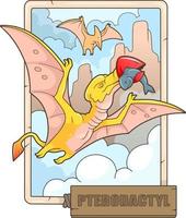 preistorico volante dinosauro pterodattilo, illustrazione design vettore
