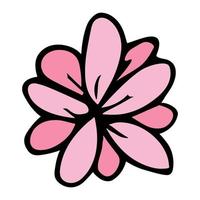 semplice fiore clipart. mano disegnato floreale scarabocchio. per Stampa, ragnatela, disegno, arredamento, logo vettore