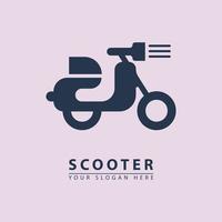 ciclomotore scooter semplice logo vettore