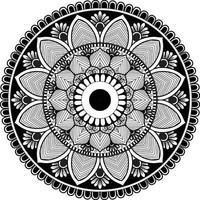 mandala in bianco e nero vettore