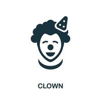 clown icona. semplice elemento a partire dal divertimento parco collezione. creativo clown icona per ragnatela disegno, modelli, infografica e Di Più vettore