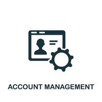 account gestione icona. semplice elemento a partire dal azienda gestione collezione. creativo account gestione icona per ragnatela disegno, modelli, infografica e Di Più vettore