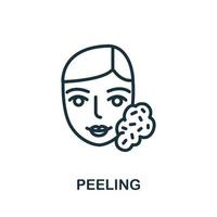 peeling icona. semplice elemento a partire dal cosmetologia collezione. creativo peeling icona per ragnatela disegno, modelli, infografica e Di Più vettore