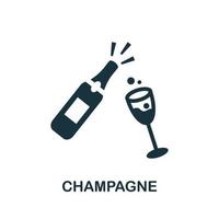 Champagne icona. semplice elemento a partire dal bevande collezione. creativo Champagne icona per ragnatela disegno, modelli, infografica e Di Più vettore