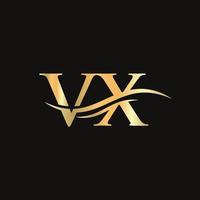 vx lettera logo. iniziale vx lettera attività commerciale logo design vettore modello
