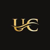 uc logo. monogramma lettera uc logo design vettore. uc lettera logo design vettore