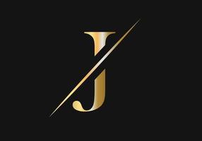 lusso lettera j logo design per moda e lusso simbolo vettore