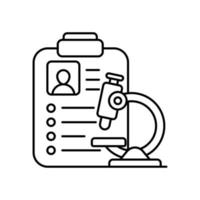 microscopio vettore linea icona stile illustrazione. eps 10 file
