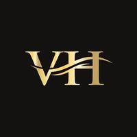 vh logo design. iniziale vh lettera logo design vettore