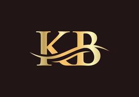iniziale connesso lettera kb logo design. moderno lettera kb logo design vettore
