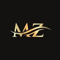 iniziale connesso lettera mz logo design. moderno lettera mz logo design vettore