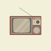 Vintage ▾ classico televisione piatto design vettore illustrazione. retrò tv design. vecchietti elettronico