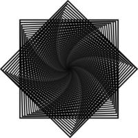 stella sagomato nero e bianca geometrico concentrato linea telaio illustrazione Materiale vettore illustrazione azione illustrazione