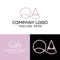 iniziale lettera qa logo design monogramma creativo moderno cartello simbolo icona vettore
