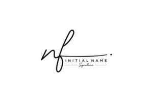 iniziale nf firma logo modello vettore. mano disegnato calligrafia lettering vettore illustrazione.