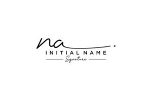 iniziale n / A firma logo modello vettore. mano disegnato calligrafia lettering vettore illustrazione.