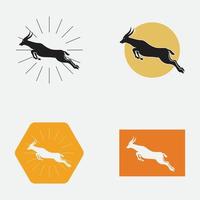 antilope logo vettore illustrazioni design icona logo