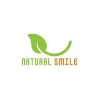 astratto naturale foglia Sorridi simbolo logo vettore