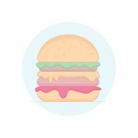 hamburger vettore icona pieno schema stile illustrazione. eps 10 file