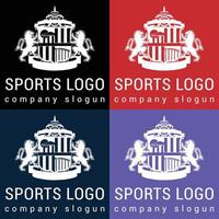 io volontà design unico, calcio, calcio società, squadra, accademia logo design vettore