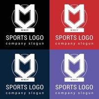 io volontà creare un' unico gli sport logo per calcio, calcio, eSport. vettore