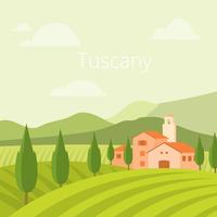 Vettore gratis del villaggio della Toscana