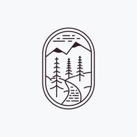 montagna Vintage ▾ logo vettore, avventura logo ispirazione vettore