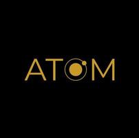 atomo logo design gratuito vettore