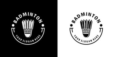 professionale badminton gli sport logo design vettore