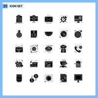 25 creativo icone moderno segni e simboli di Hobby preferenze professionale telecamera Ingranaggio Aperto modificabile vettore design elementi