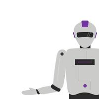 robot uomo con artificiale intelligenza. ai tecnologia e umanoide computer generazione. vettore illustrazione. grafico design concetto di futuro. sfondo con posto per il tuo testo