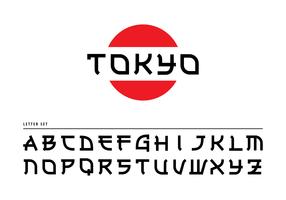 Vettore di Tokyo delle lettere di Japanesse