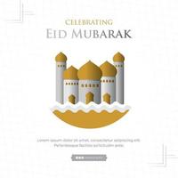 islamico eid celebrazione sociale media inviare modello vettore