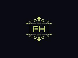 moderno fh logo lettera, colorato fh lusso logo modello vettore