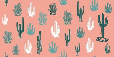 cactus impostato mano disegnato illustrazioni, vettore