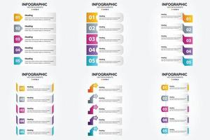 vettore illustrazione infografica piatto design impostato per pubblicità opuscolo aviatore e rivista