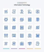 creativo informazione tecnologia 25 blu icona imballare come come punto. Internet. crittografia. accesso. Radio vettore