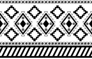 motivo geometrico etnico astratto bianco e nero tribale africano. design per sfondo o carta da parati.illustrazione vettoriale per stampare modelli di tessuto, tappeti, camicie, costumi, turbante, cappelli, tende.