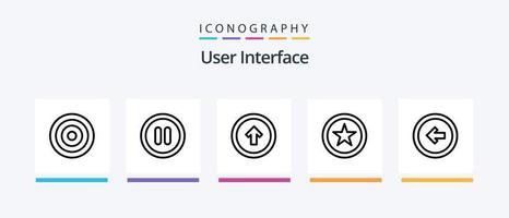 utente interfaccia linea 5 icona imballare Compreso interfaccia. utente. utente. interfaccia. utente. creativo icone design vettore