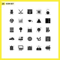 25 creativo icone moderno segni e simboli di sbloccato investimento globo flusso sito web modificabile vettore design elementi