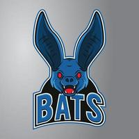 logo della mascotte del pipistrello vettore